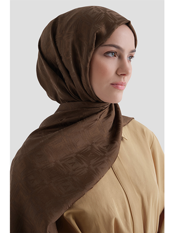 ARMİNE Lyocell Naia Kare Monogram Şal 6 77
