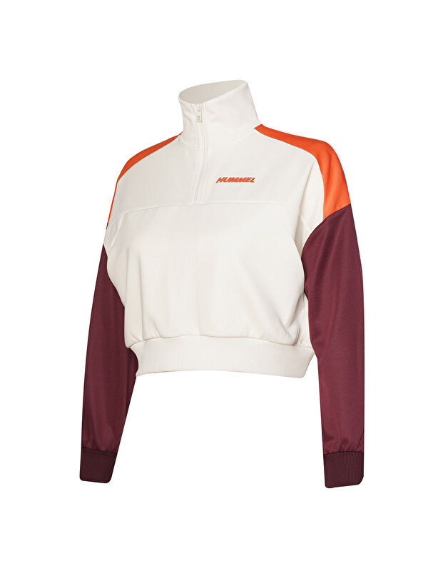Hummel Jerome Kadın Beyaz Dik Yaka Sweatshirt