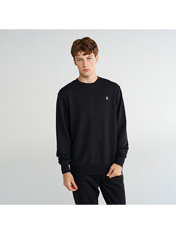 Hummel Pulse Regular Erkek Siyah Sweatshirt
