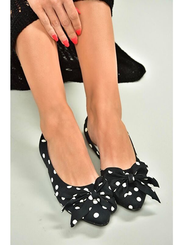 Fox Shoes Siyah Fox Shoes Babet H726809004 Kadın