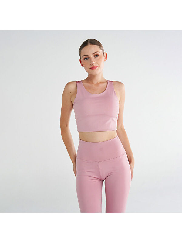 Hummel Yoya Bra Kadın Mor Bisiklet Yaka Atlet