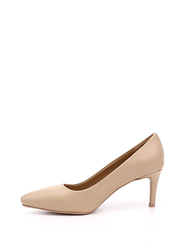 Kadın AÇIK NUDE Sivri Burun İnce Topuklu Hakiki Deri Stiletto - Görsel 4