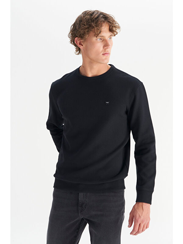 Wrangler Pamuklu Regular Fit Bisiklet Yaka Selanik Örgü Sweatshirt