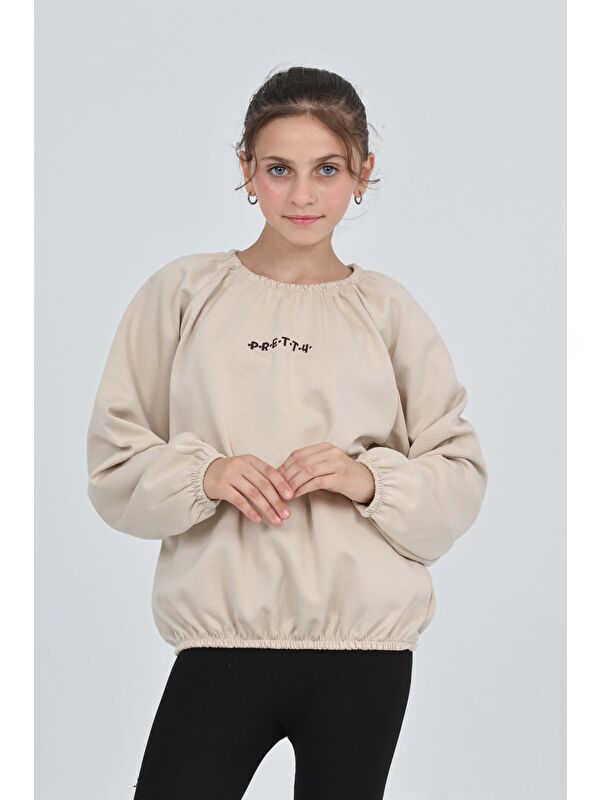 Toontoykids Kız Çocuk Pretty Baskılı Sweatshirt