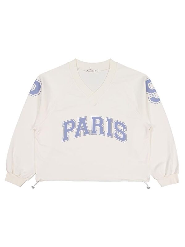 Civil Girls Paris Baskılı 10-13 Yaş Sweatshirt