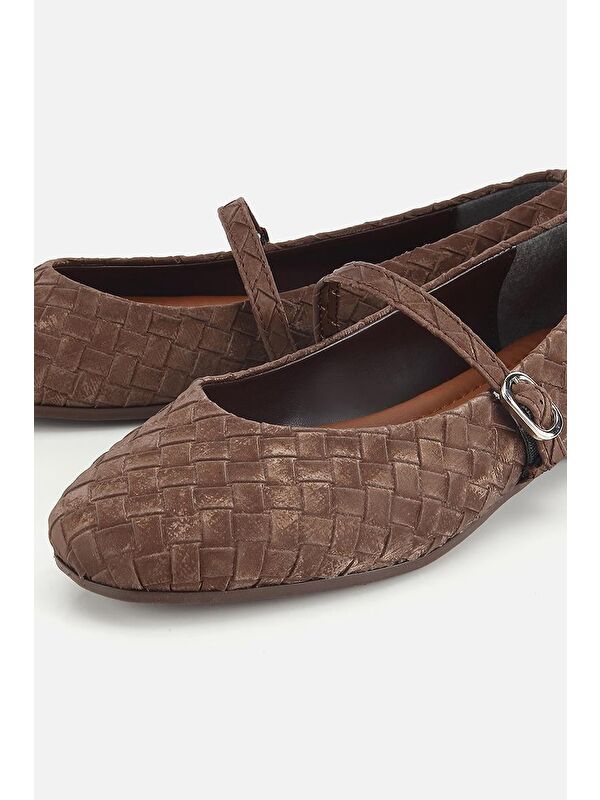 Yaya By Hotiç Siyah Yaya By Hotiç Yaya By Kadın Örgü Detaylı Günlük Düz Tabanlı Babet