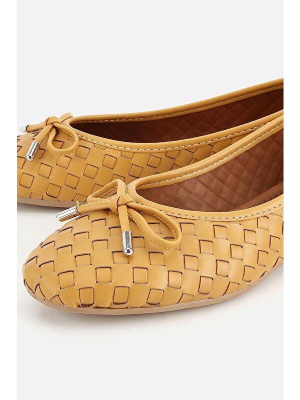 Yaya By Hotiç Kahverengi Yaya By Hotiç Yaya By Kadın Örgü Detaylı Günlük Düz Babet