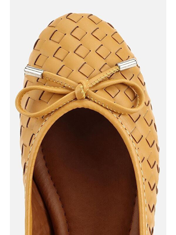 Yaya By Hotiç Kahverengi Yaya By Hotiç Yaya By Kadın Örgü Detaylı Günlük Düz Babet