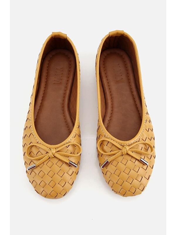 Yaya By Hotiç Kahverengi Yaya By Hotiç Yaya By Kadın Örgü Detaylı Günlük Düz Babet