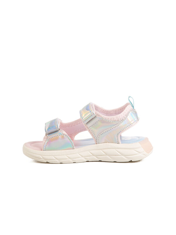 Gümüş Cırtlı Işıklı Anatomik Kız Çocuk Sandalet 1946 P - Görsel 3