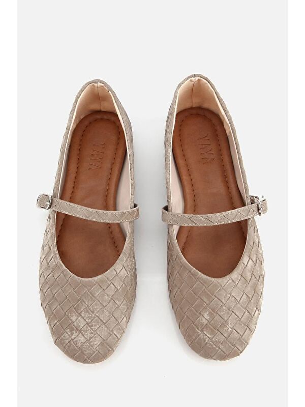 Yaya By Hotiç Siyah Yaya By Hotiç Yaya By Kadın Örgü Detaylı Günlük Düz Tabanlı Babet