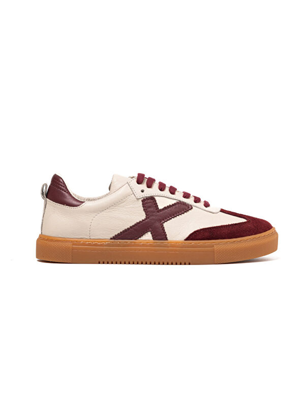 John May Kadın Sneaker ( Günlük) MAR-25Y-192-3030 Crema-Bordo