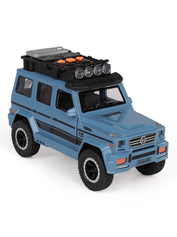 Vardem Kutulu Sürtmeli Işıklı Müzikli Off-Road Lüks Araba - Mavi