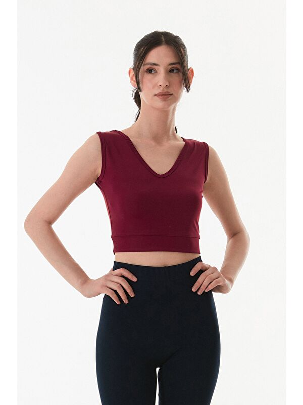 Fullamoda Basic V Yaka Crop Body
