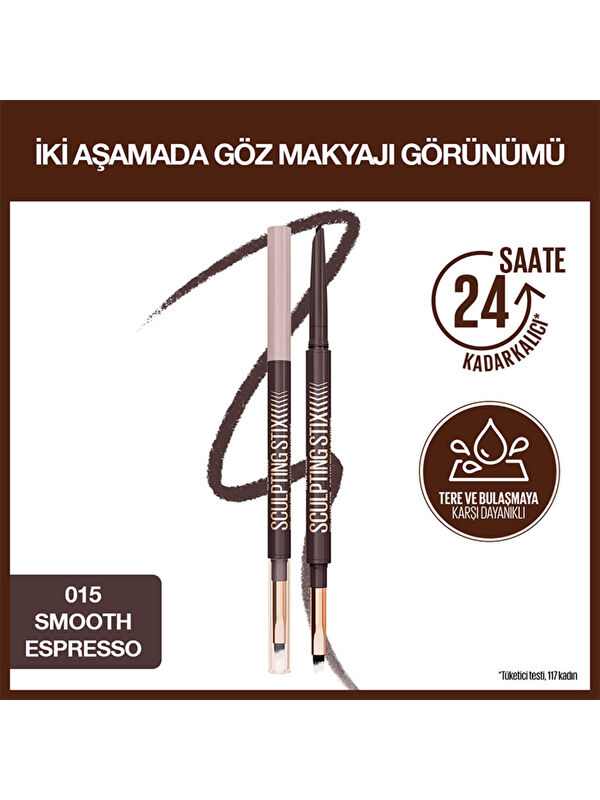 Maybelline New York Sculpting Stix Çift Uçlu Göz Kalemi - 015 Smooth Espresso