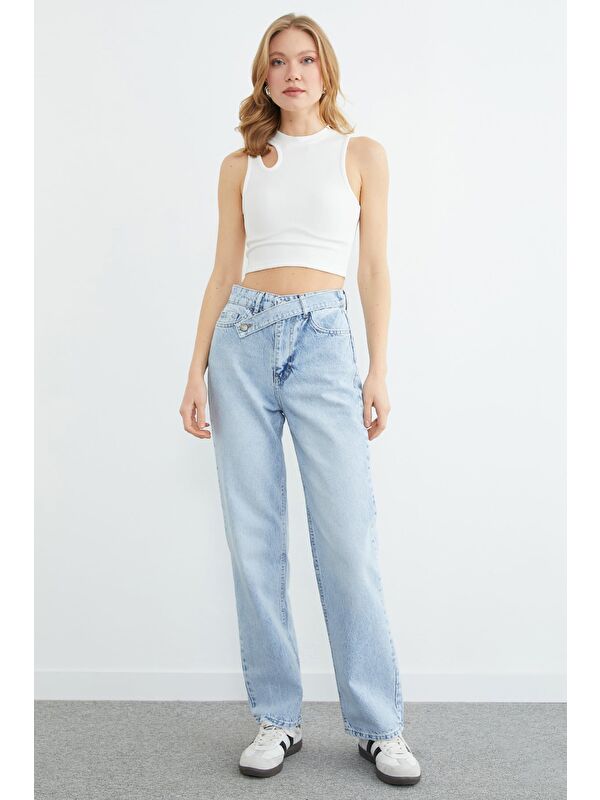 Fullamoda Beli Kemerli Palazzo Jean
