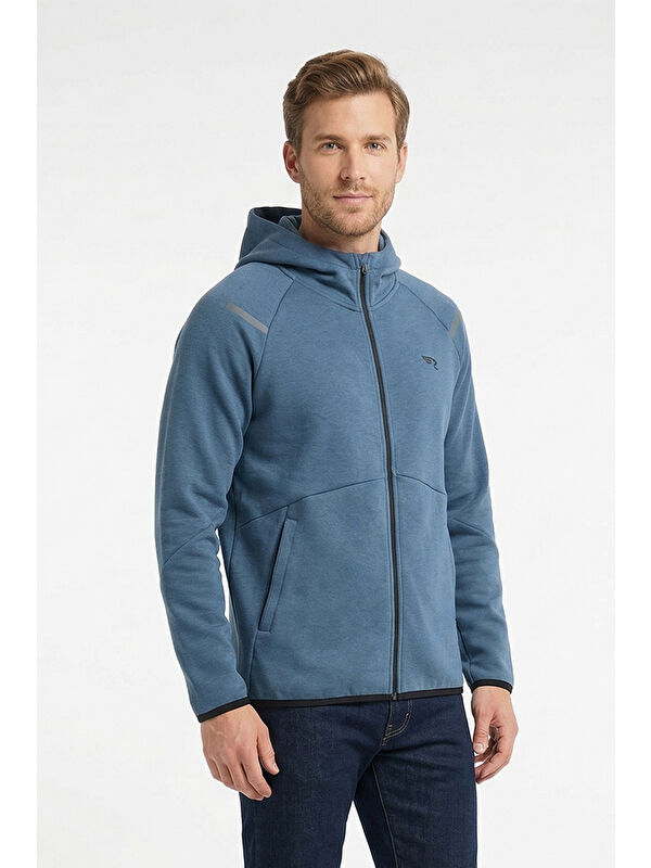 Remsa Erkek İçi Şardonlu Kapüşonlu Pamuklu Sweatshirt 7087 İndigo