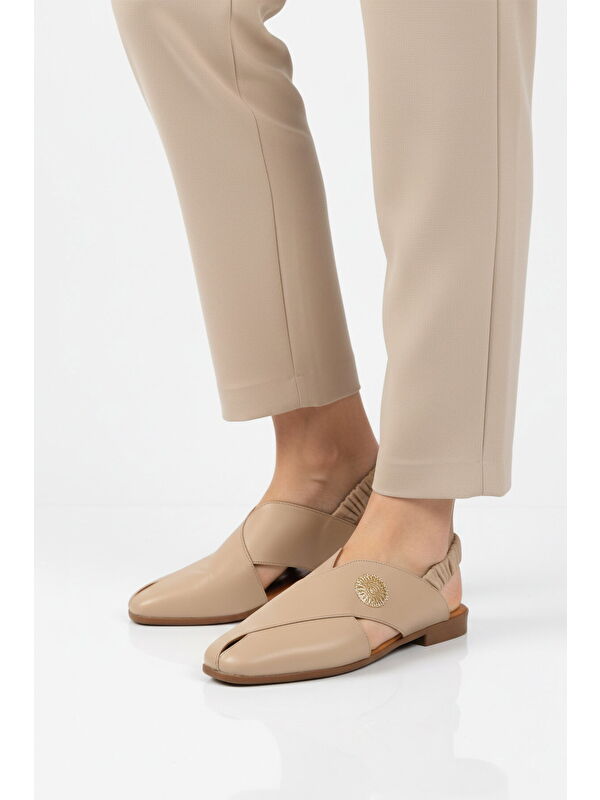 Ayakmod Siyah Ayakmod Hakiki Deri Kadın Sandalet 604 Z