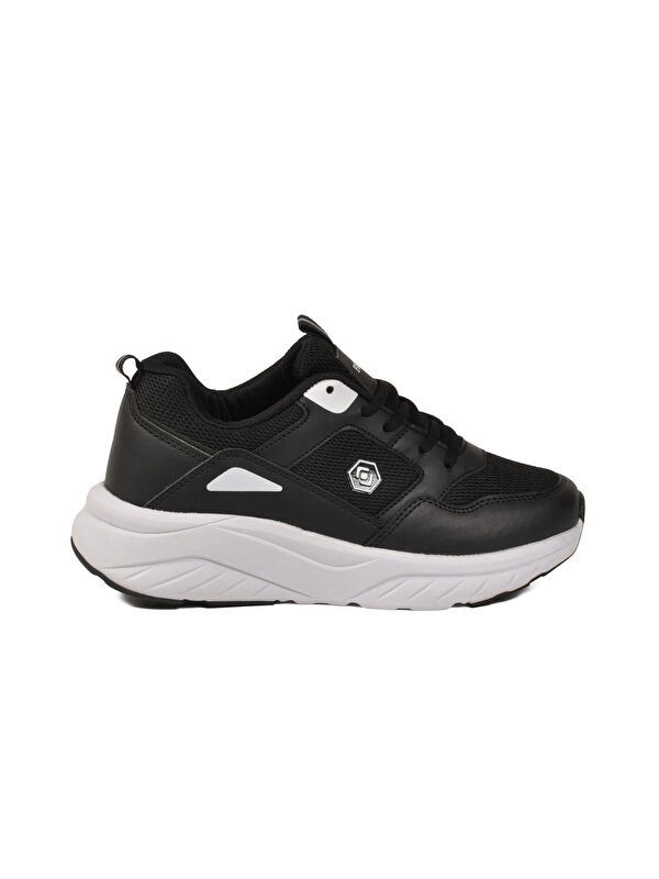 Ayakmod Siyah Beyaz Fileli Hafif Unisex Spor Ayakkabı 2105 Z
