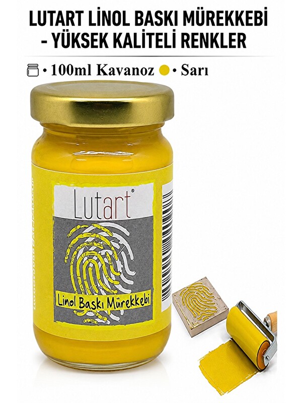 Artlantis Linol Mürekkebi 100 ml 1 Adet Lutart Linol Baskı Boya Mürekkebi Blok Baskı Sanat Su Bazlı Matbaa Mür