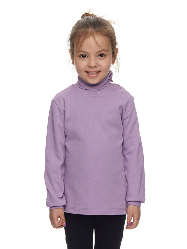 Lovetti Lila Kız Çocuk Çıtçıtlı Tam Balıkçı Kışlık Basic Badi