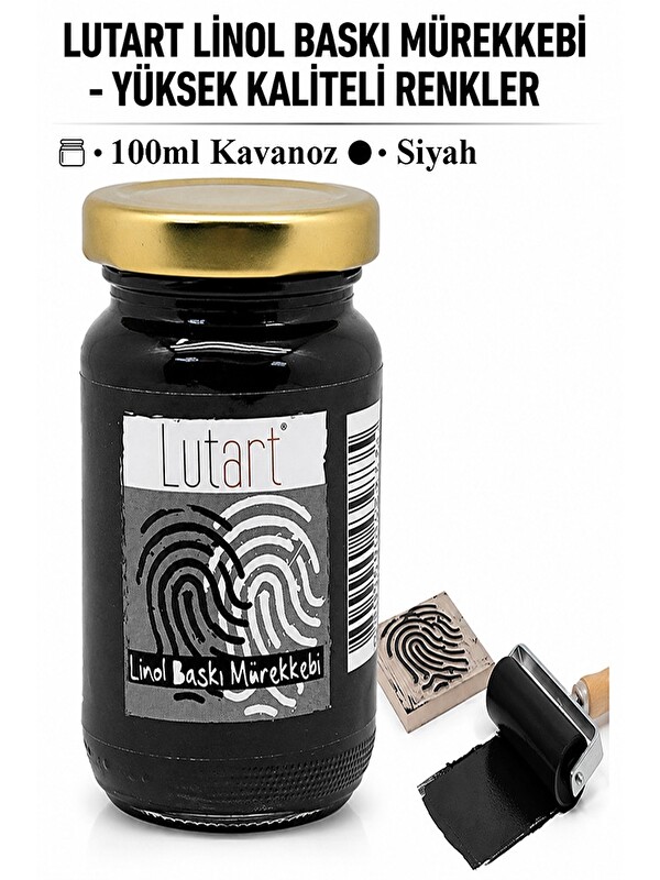 Artlantis Linol Mürekkebi 100 ml 1 Adet Lutart Linol Baskı Boya Mürekkebi Blok Baskı Sanat Su Bazlı Matbaa Mür