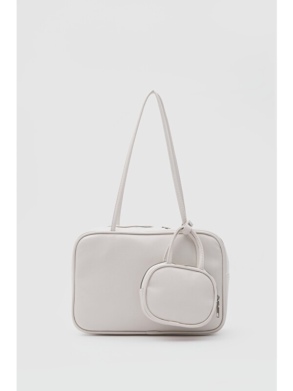Shulebags Choker Charmlı Omuz Çantası Krem
