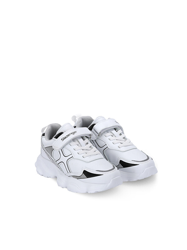 SLAZENGER FIFFY Unisex Çocuk Cırtlı Beyaz / Siyah Günlük Spor Ayakkabısı