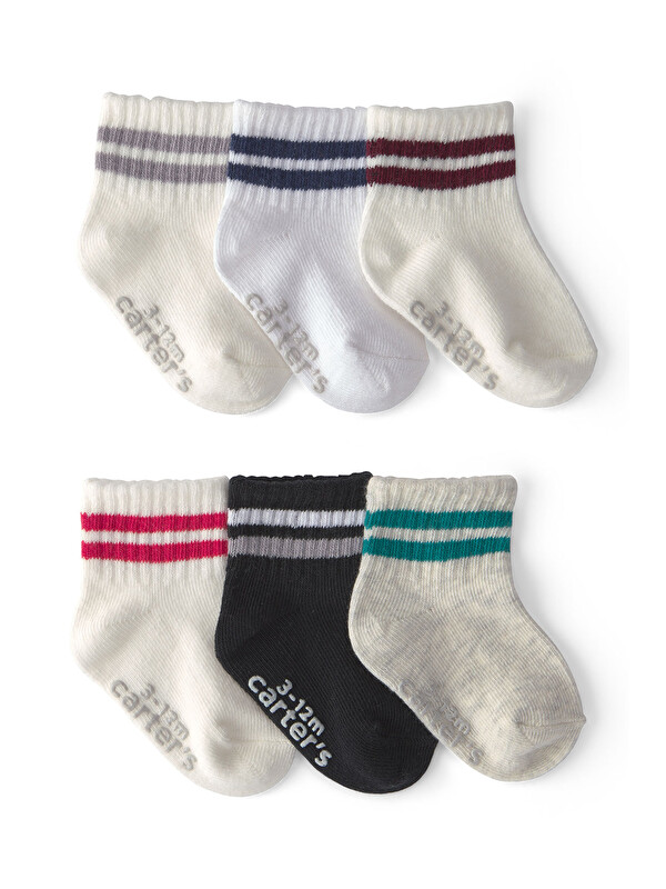 Carter's Erkek Bebek 6Lı Çorap 0 Ay-24 Ay Çok Renkli