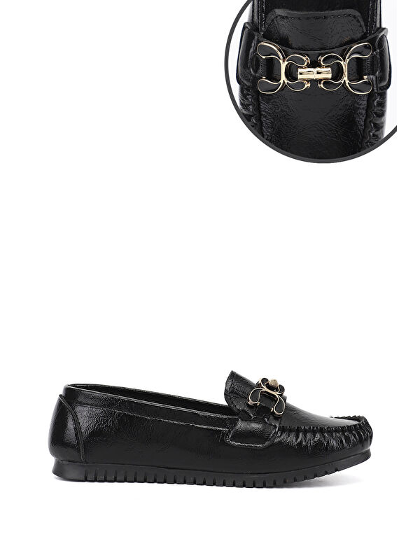 Gonderi(r) Kahverengi Gonderi(r) Taban Kadın Düz Tokalı Babet