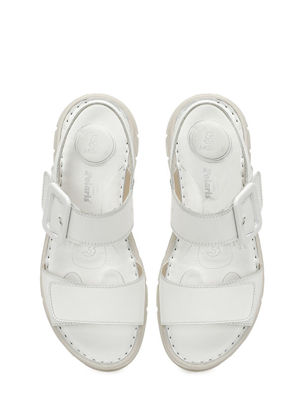 166245.Z5FX Beyaz Kadın Comfort Sandalet - Görsel 5