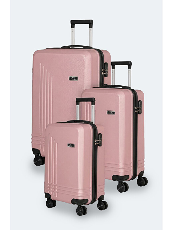 SLAZENGER UNION 3  LÜ SET Unisex  Pembe Valiz
