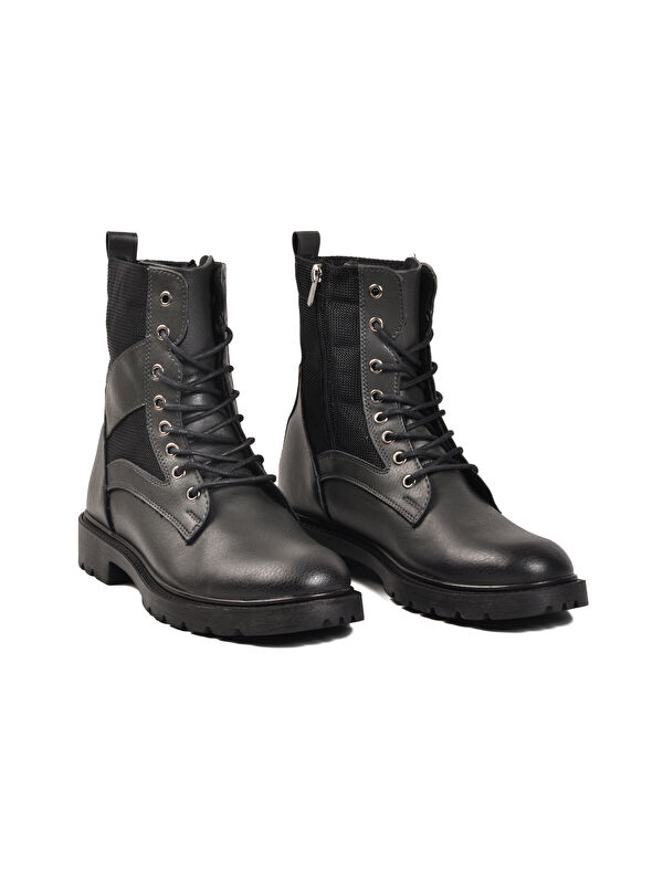 Ayakmod Gri Ayakmod İçi Polarli Kaymaz Taban Uzun Erkek Bot 756 M