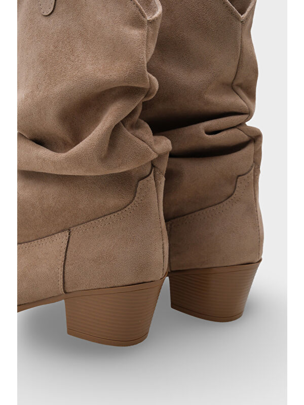 West Süet Çekmeli Kadın Kovboy Bot - Görsel 6