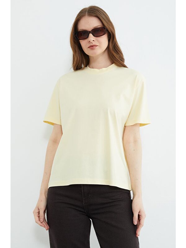 Fullamoda Basic Bisiklet Yaka Oversize Tişört