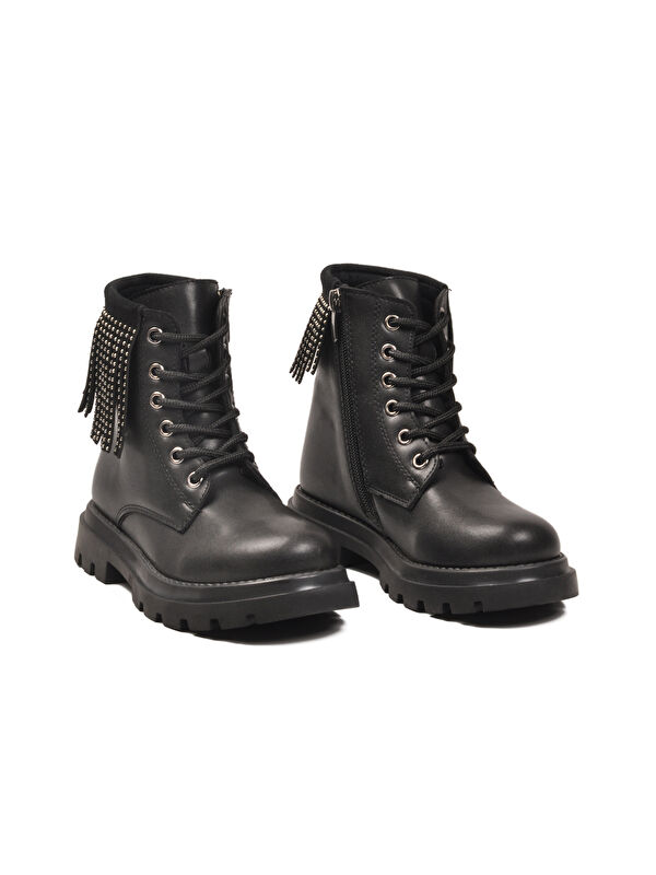 Ayakmod Pembe Ayakmod İçi Polarli Kaymaz Taban Fermuarlı Kız Çocuk Bot Alya F