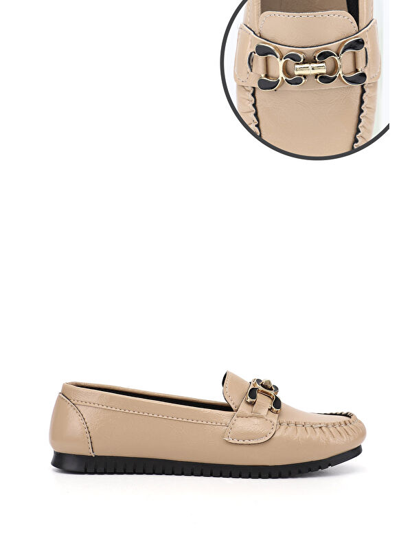 Gonderi(r) Kahverengi Gonderi(r) Taban Kadın Düz Tokalı Babet