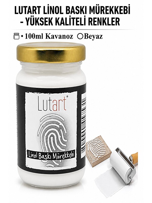 Artlantis Linol Mürekkebi 100 ml 1 Adet Lutart Linol Baskı Boya Mürekkebi Blok Baskı Sanat Su Bazlı Matbaa Mür