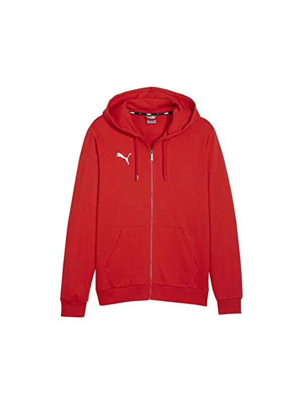 Puma Teamgoal Casuals Hooded Jacket Erkek Futbol Fermuarlı Sweatshirt 65859501 Kırmızı