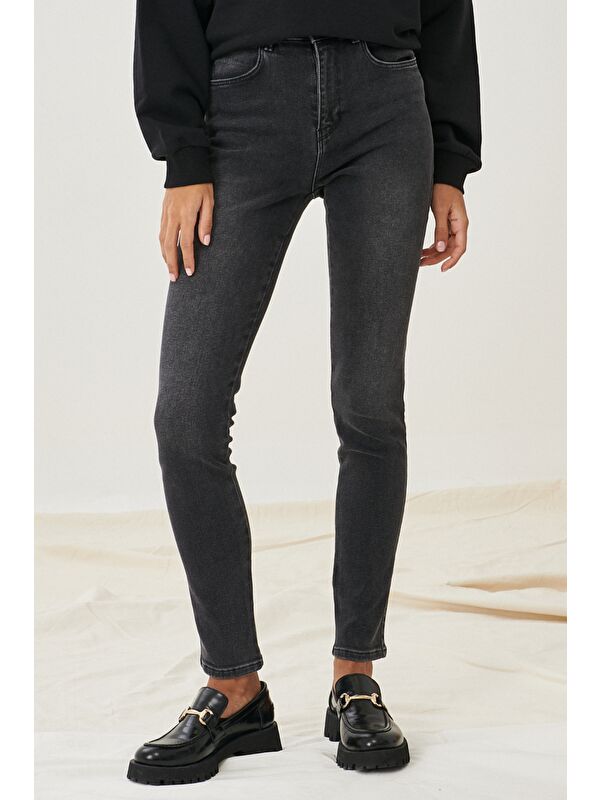 Wrangler High Rise Skinny Fit Denim Esnek Yüksek Bel Jean Jean Pantolon