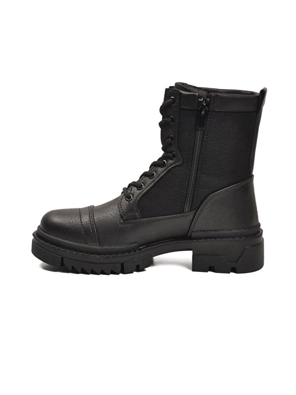 Ayakmod Siyah Ayakmod İçi Polarli Kaymaz Taban Fermuarlı Unisex Bot 2100 G