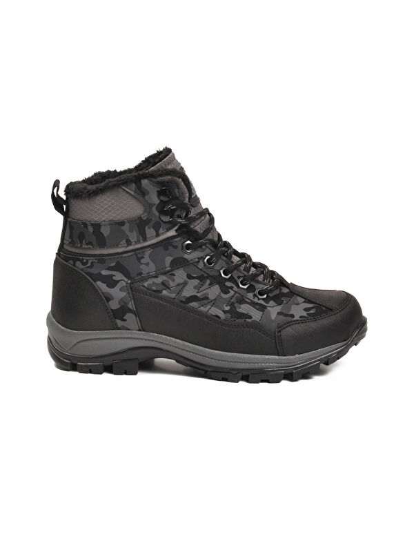 Ayakmod Siyah Ayakmod İçi Kürklü Soğuğa Dirençli Kaymaz Taban Unisex Outdoor Bot 980 G