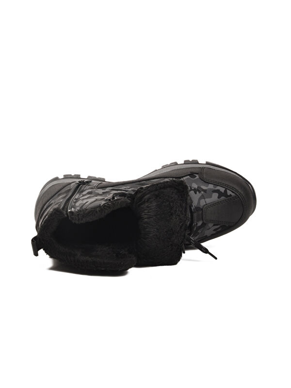 Ayakmod Siyah Ayakmod İçi Kürklü Soğuğa Dirençli Kaymaz Taban Unisex Outdoor Bot 980 G