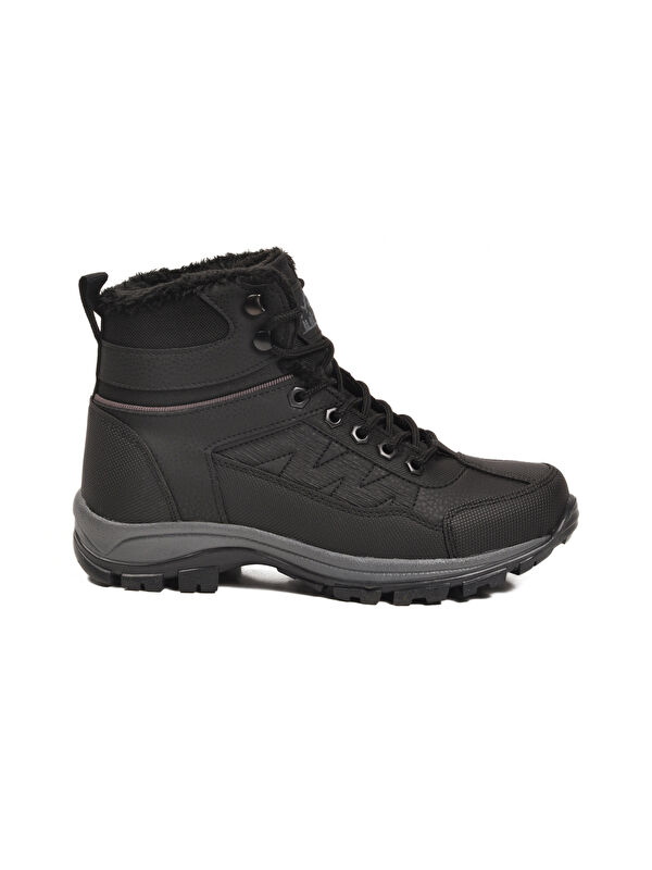 Ayakmod Siyah Ayakmod İçi Kürklü Soğuğa Dirençli Kaymaz Taban Unisex Outdoor Bot 980 G