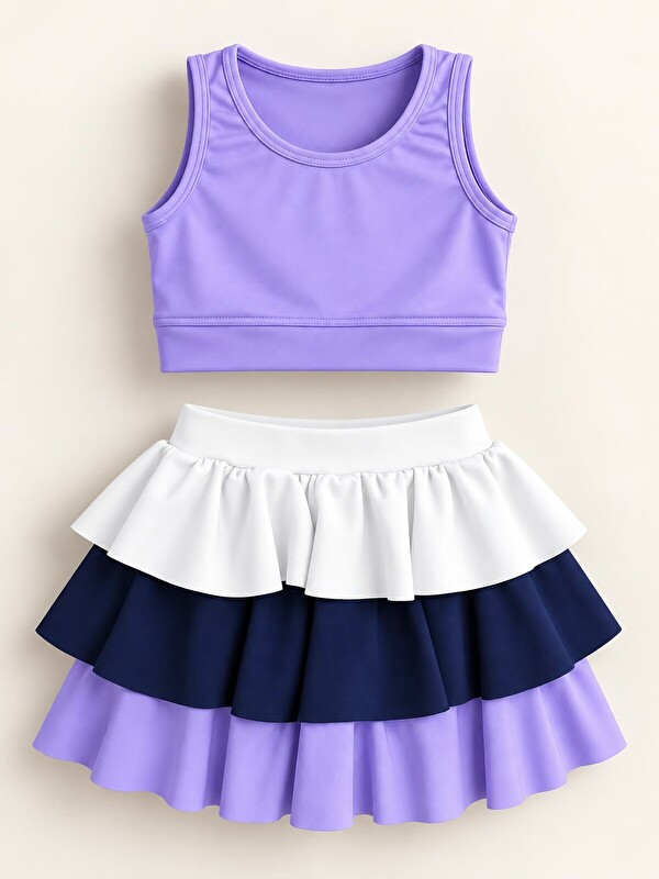 My Kids Wear Kız Çocuk Fırfırlı Etekli Mayo Seti – ve Rahat Tasarım 12938