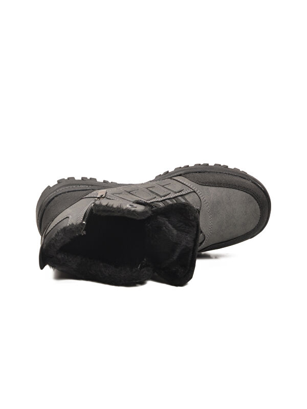 Ayakmod Gri Ayakmod İçi Kürklü Kaymaz Taban Unisex Bot 700 G