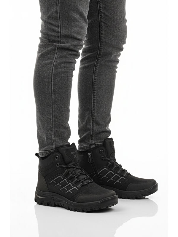 Ayakmod Gri Ayakmod İçi Kürklü Kaymaz Taban Unisex Bot 700 G