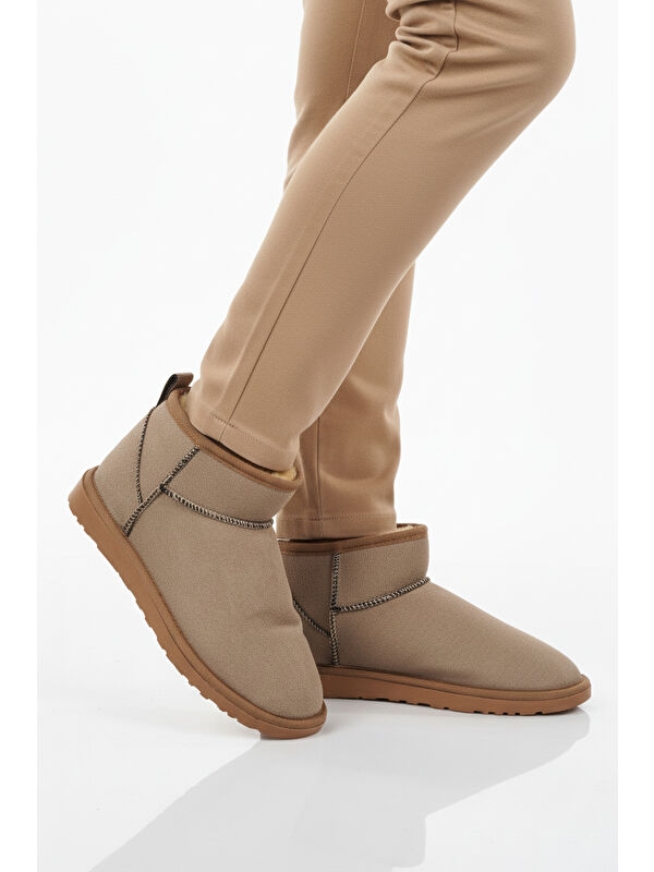 Ayakmod Bej Ayakmod İçi Kürklü Soğuğa Dirençli Kadın Bot U-19 Z