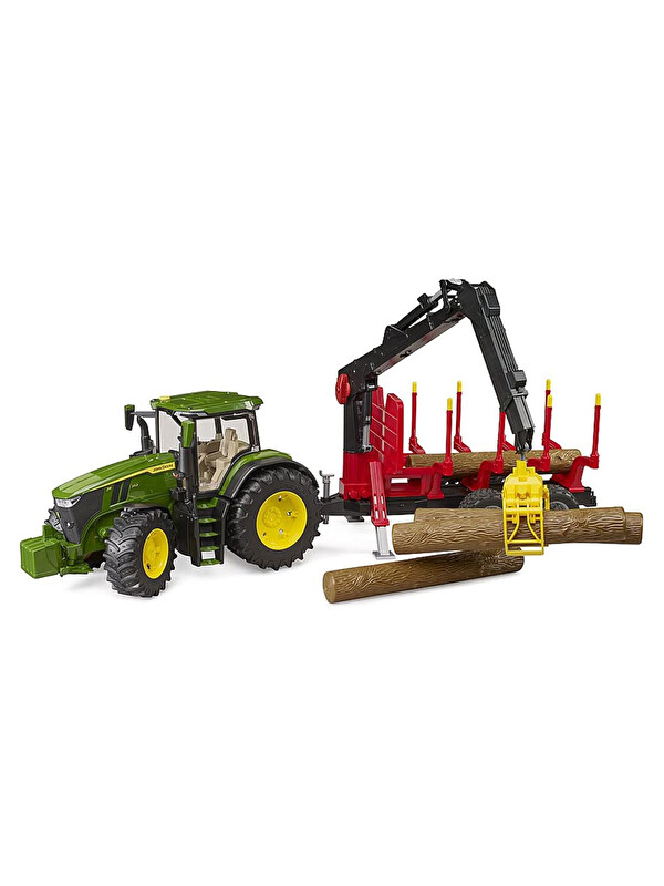 Bruder Oyuncak John Deere 7R 350 Traktör Ve Kütük Taşıyan Römork BR03154