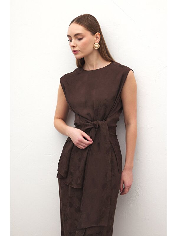 SATEEN Camila Bluz - Kahve